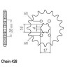 Pignon 14 Dents - Pas 428 - Similaire JTF712