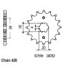 Pignon 13 Dents - Pas 428 - Similaire JTF259