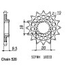 Pignon 13 Dents - Pas 520 - Similaire JTF268