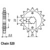 Pignon 15 Dents - Pas 520 - Similaire JTF276