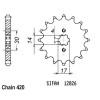 Pignon 14 Dents - Pas 420 - Similaire JTF249
