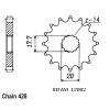 Pignon 12 Dents - Pas 428 - Similaire JTF558