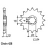 Pignon 15 Dents - Pas 428 - Similaire JTF410