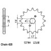 Pignon 12 Dents - Pas 420 - Similaire JTF1127