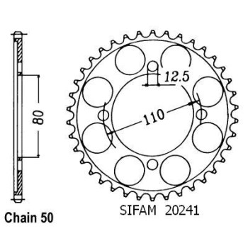 Couronne Acier 37 Dents - Pas 530 - Similaire JTR284