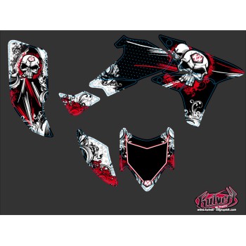 Kit Déco Quad Trash Honda 450 TRX Noir Rouge (2006-2007)
