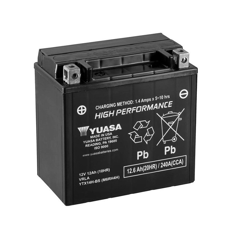 Batterie YTX14H SLA AGM - Sans Entretien - Prête à l'emploi.