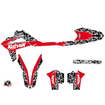 Kit Deco Moto Cross Predator GASGAS 250 ECF Noir Rouge
