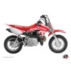 Kit Deco Moto Cross Eraser Honda 50 CRF Blanc Rouge