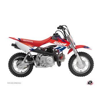 Kit Deco Moto Cross Stage Honda 50 CRF Bleu Rouge