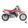 Kit Deco Moto Cross Eraser Honda 50 CRF Rouge Bleu