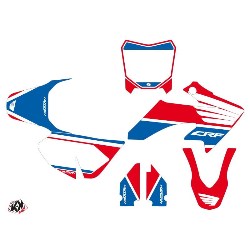 Kit Deco Moto Cross Wing Honda 50 CRF Bleu
