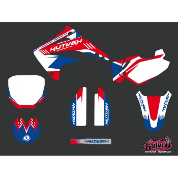Kit Deco Moto Cross Chrono Honda 85 CR Bleu