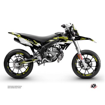 PACK Kit Deco + Housse de Selle 50cc BARBARIAN Derbi Xtreme 50 Jaune N