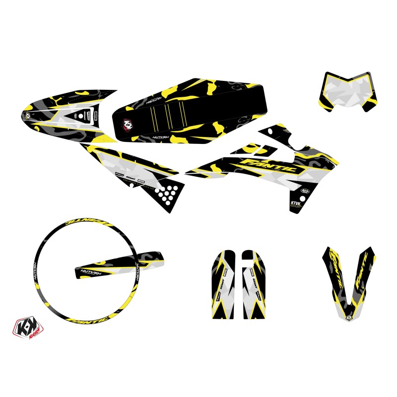 Kit Deco 50cc BARBARIAN Fantic XM 50 Jaune Neon