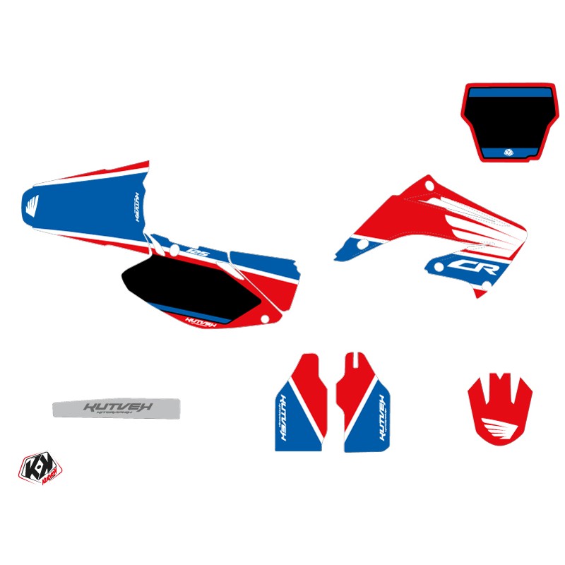 Kit Deco Moto Cross Wing Honda 125 CR Bleu
