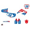Kit Deco Moto Cross Rask Honda 125 CR Bleu