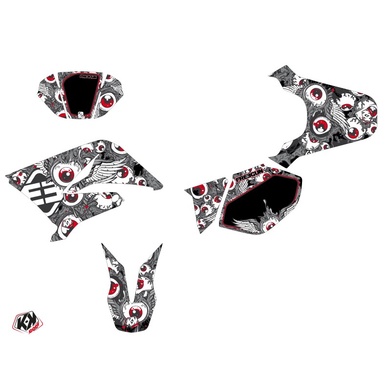 Kit Deco 50cc Freegun Eyed MBK Xlimit Gris Rouge