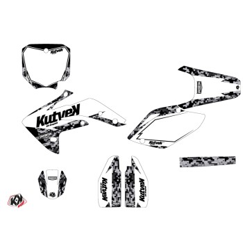 Kit Deco Moto Cross Predator Honda 150 CRF Blanc