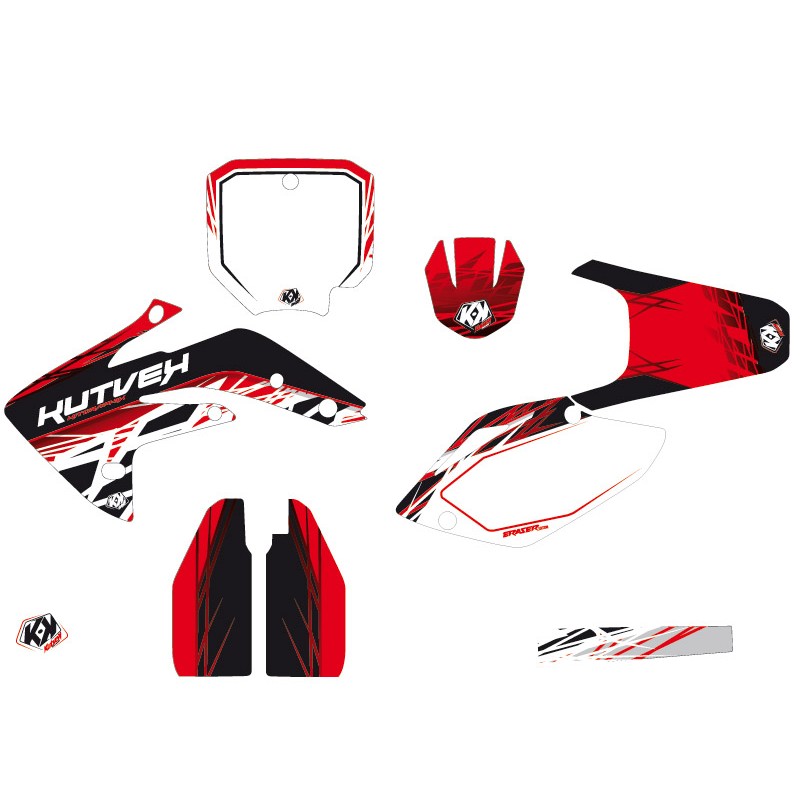 Kit Deco Moto Cross Eraser Honda 150 CRF Rouge Blanc