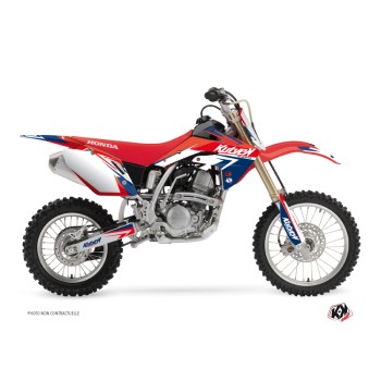 Kit Deco Moto Cross Stage Honda 150 CRF Bleu Rouge