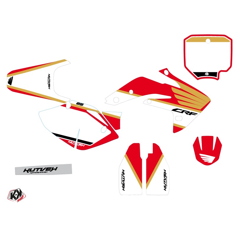 Kit Deco Moto Cross Wing Honda 150R CRF Blanc