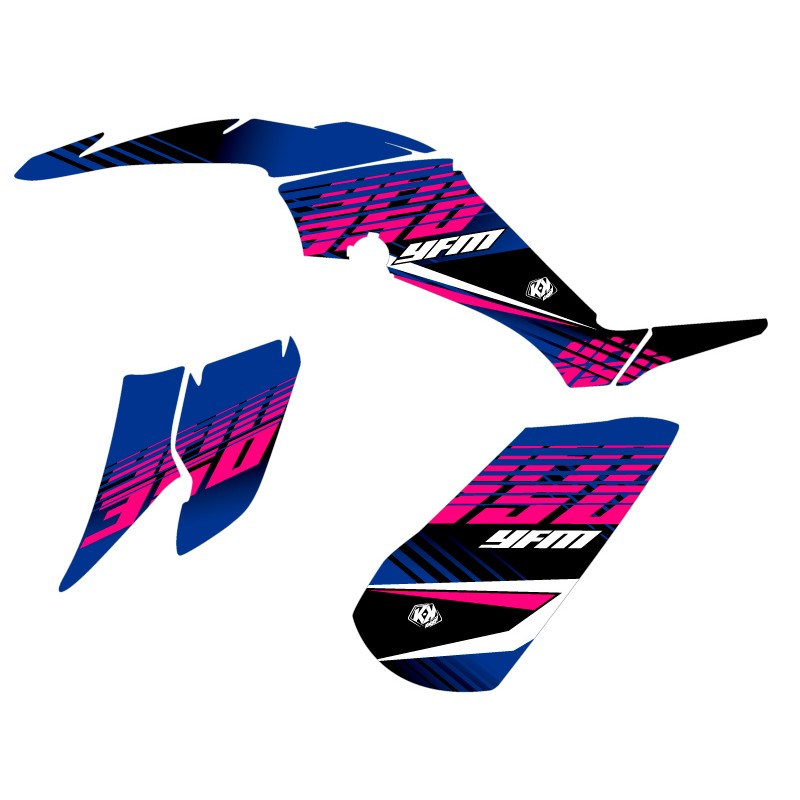 Kit Déco Quad Flow Yamaha 350 Raptor Rose (2005-2015)