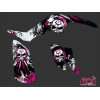 Kit Déco Quad Trash Yamaha 350 Raptor Noir Rose (2005-2015)
