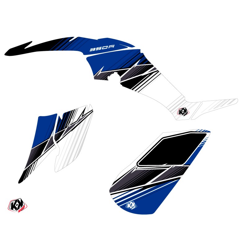 Kit Déco Quad Stripe Yamaha 350 Raptor Bleu (2005-2015)