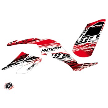 Kit Déco Quad Eraser Yamaha 350 Raptor Rouge Blanc (2005-2015)