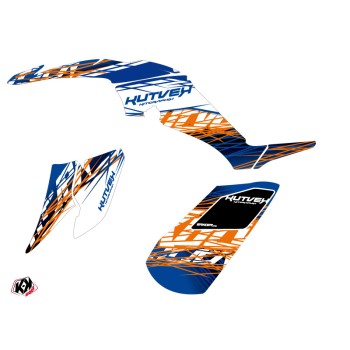 Kit Déco Quad Eraser Yamaha 350 Raptor Bleu Orange (2005-2015)