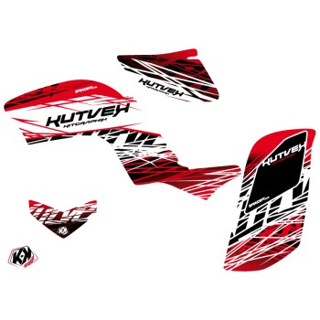 Kit Déco Quad Eraser Yamaha 660 Raptor Rouge Blanc (2001-2005)
