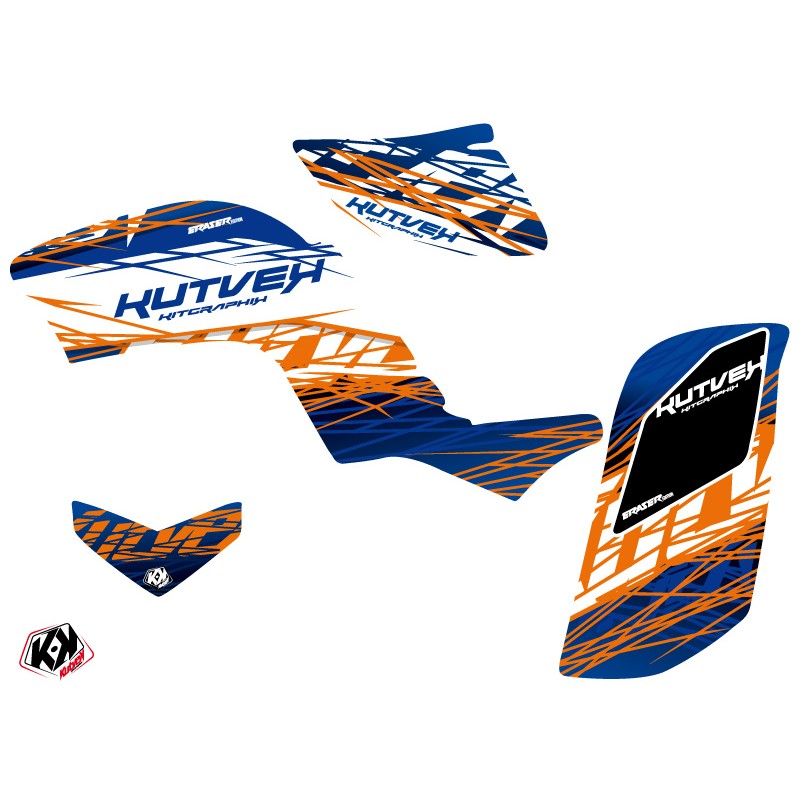 Kit Déco Quad Eraser Yamaha 660 Raptor Bleu Orange (2001-2005)