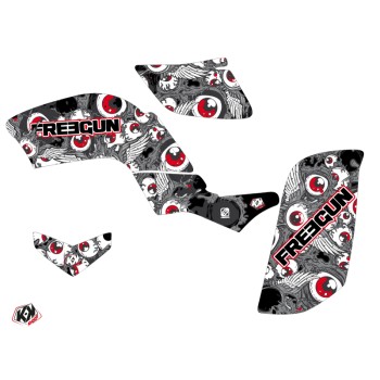 Kit Déco Quad Freegun Eyed Yamaha 660 Raptor Rouge (2001-2005)
