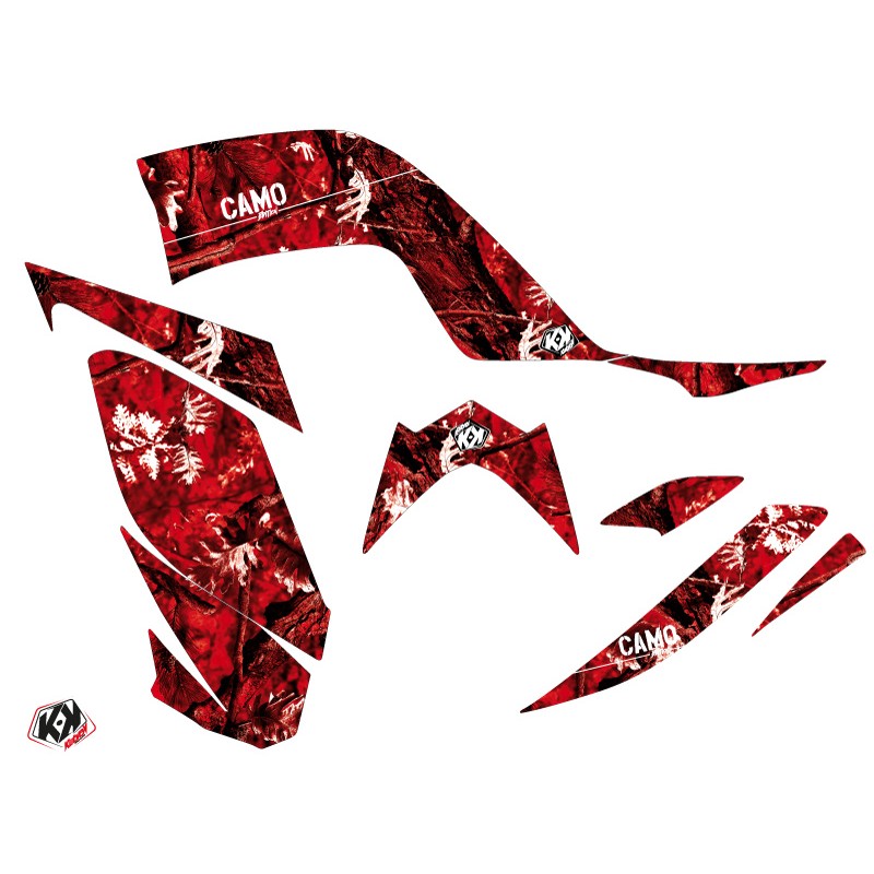 Kit Déco Quad Camo Yamaha 700 Raptor Rouge (2006-2012)