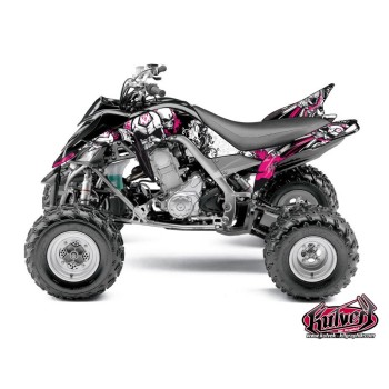 Kit Déco Quad Trash Yamaha 700 Raptor Noir Rose (2006-2012)