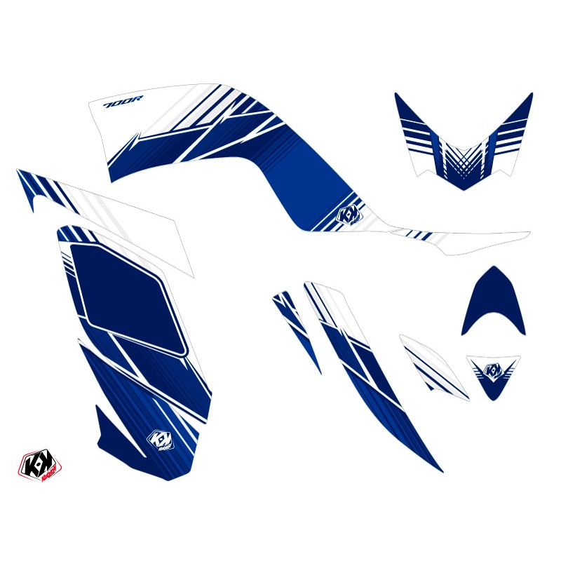 Kit Déco Quad Stripe Yamaha 700 Raptor Bleu Nuit (2006-2012)