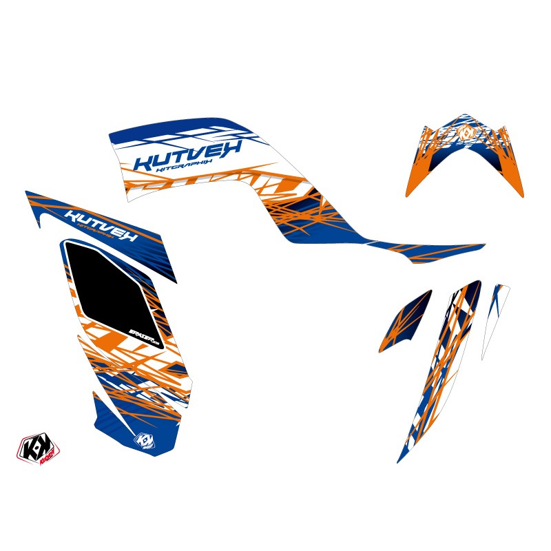 Kit Déco Quad Eraser Yamaha 700 Raptor Bleu Orange (2006-2012)