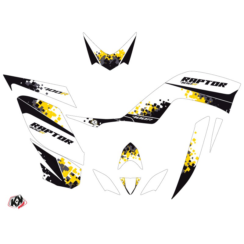 Kit Déco Quad Hangtown Yamaha 700 Raptor Jaune 60th Anniversary (2006