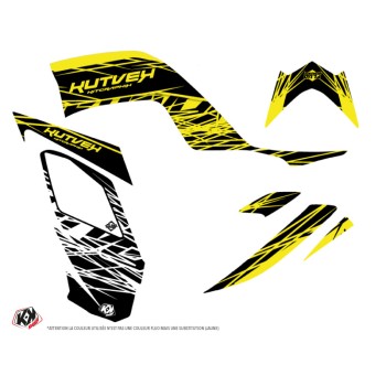 Kit Déco Quad Eraser Fluo Yamaha 700 Raptor Jaune (2013-2023)