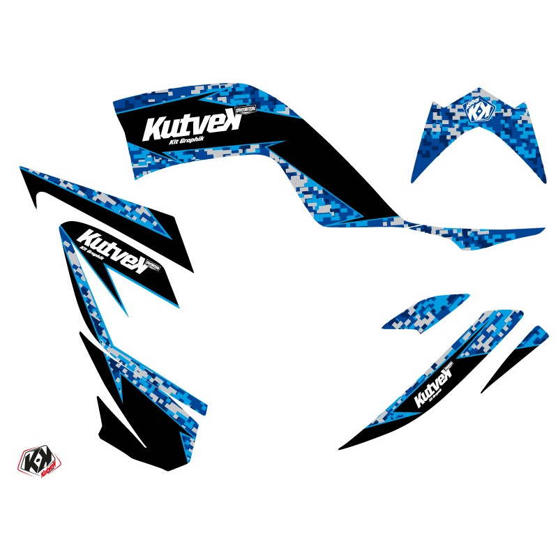 Kit Déco Quad Predator Yamaha 700 Raptor Bleu (2013-2023)
