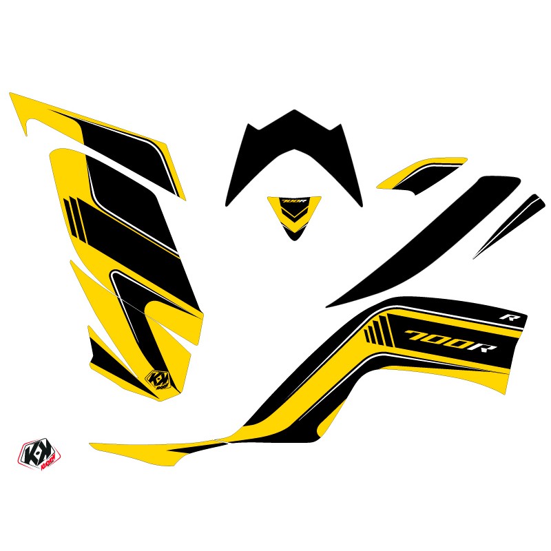 Kit Déco Quad Corporate Yamaha 700 Raptor Jaune 60th Anniversary (201