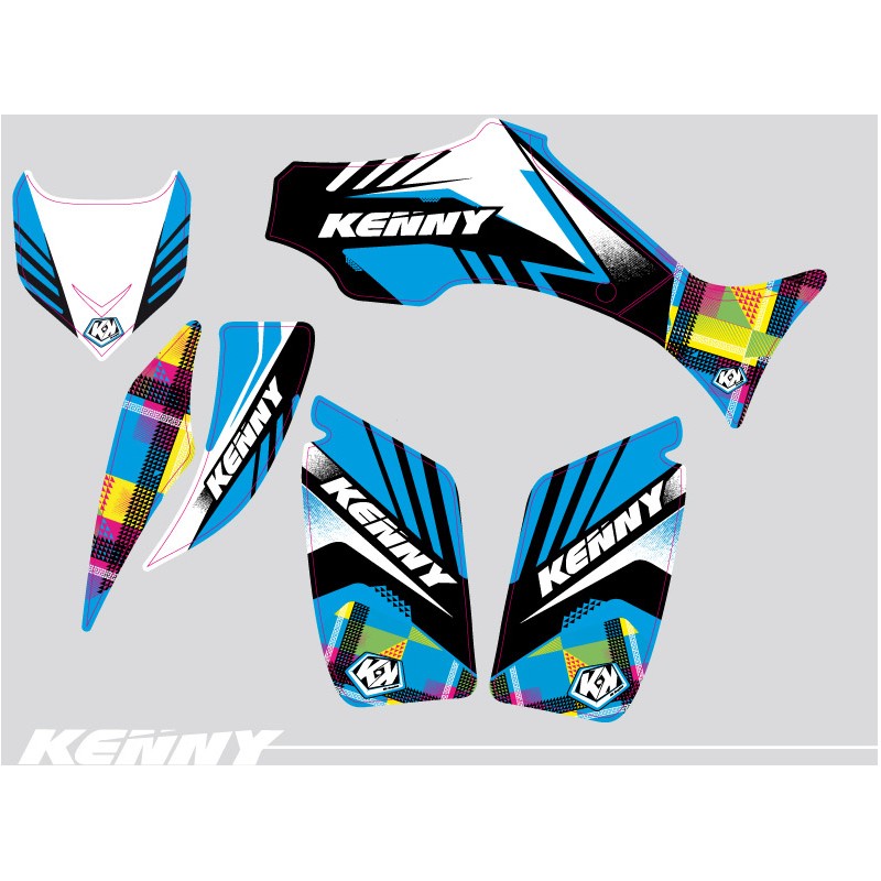 Kit Déco Quad Kenny Yamaha 350-450 Wolverine Bleu (2006-2009)