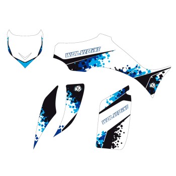 Kit Déco Quad Hangtown Yamaha 350-450 Wolverine Bleu (2006-2009)