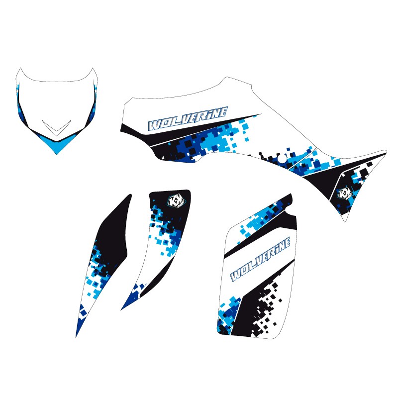 Kit Déco Quad Hangtown Yamaha 350-450 Wolverine Bleu (2006-2009)