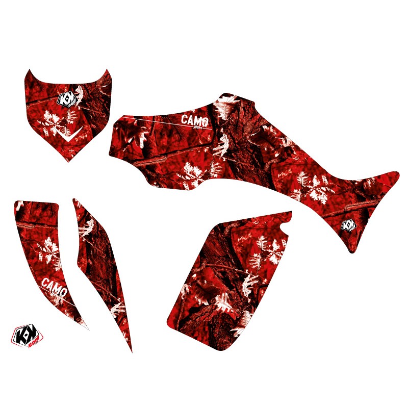 Kit Déco Quad Camo Yamaha 350-450 Wolverine Rouge (2006-2009)