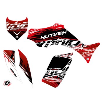 Kit Déco Quad Eraser Yamaha 350-450 Wolverine Rouge Blanc (2006-2009)
