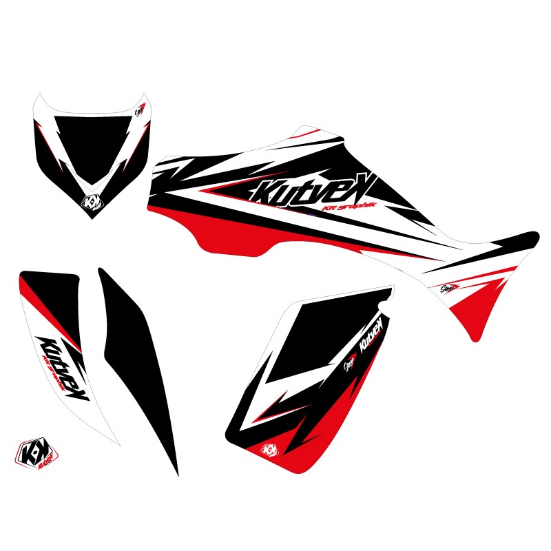 Kit Déco Quad Stage Yamaha 350-450 Wolverine Noir Rouge (2006-2009)