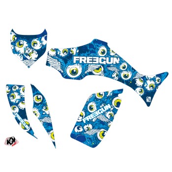 Kit Déco Quad Freegun Eyed Yamaha 350-450 Wolverine Bleu (2006-2009)