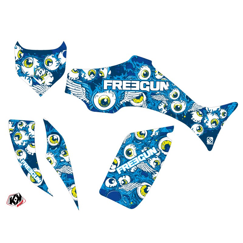 Kit Déco Quad Freegun Eyed Yamaha 350-450 Wolverine Bleu (2006-2009)